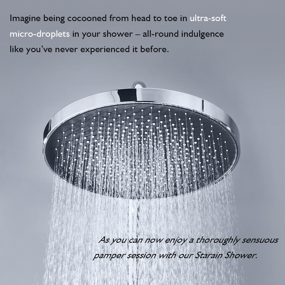 Decaura Rain Shower Head 8" 9" 10" 12" Round Square Chrome Black Gold Swivel