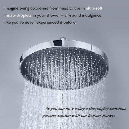 Decaura Rain Shower Head 8" 9" 10" 12" Round Square Chrome Black Gold Swivel