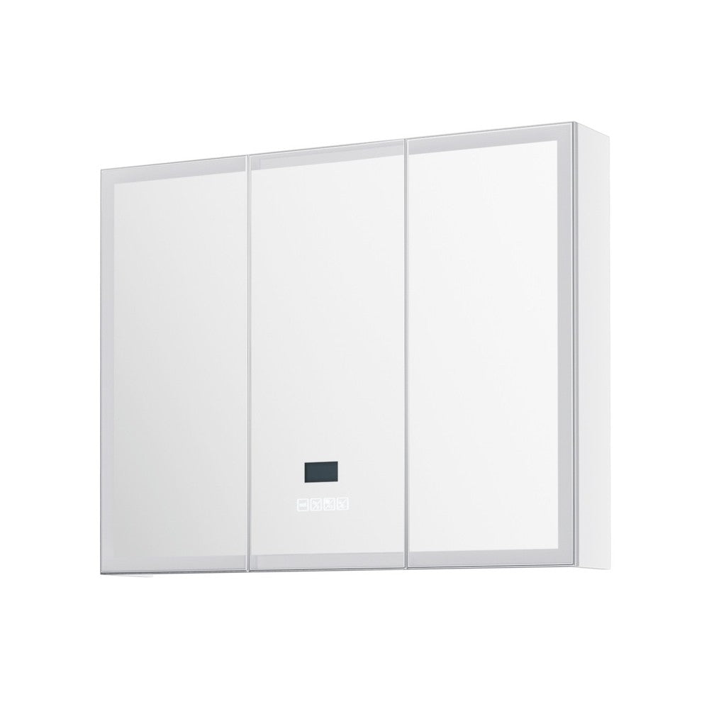 Bathroom Mirror Cabinet LED Light 900x720mm Medicine Wall Storage