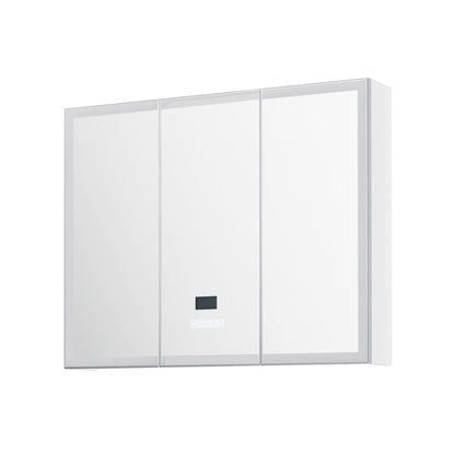 Bathroom Mirror Cabinet LED Light 900x720mm Medicine Wall Storage