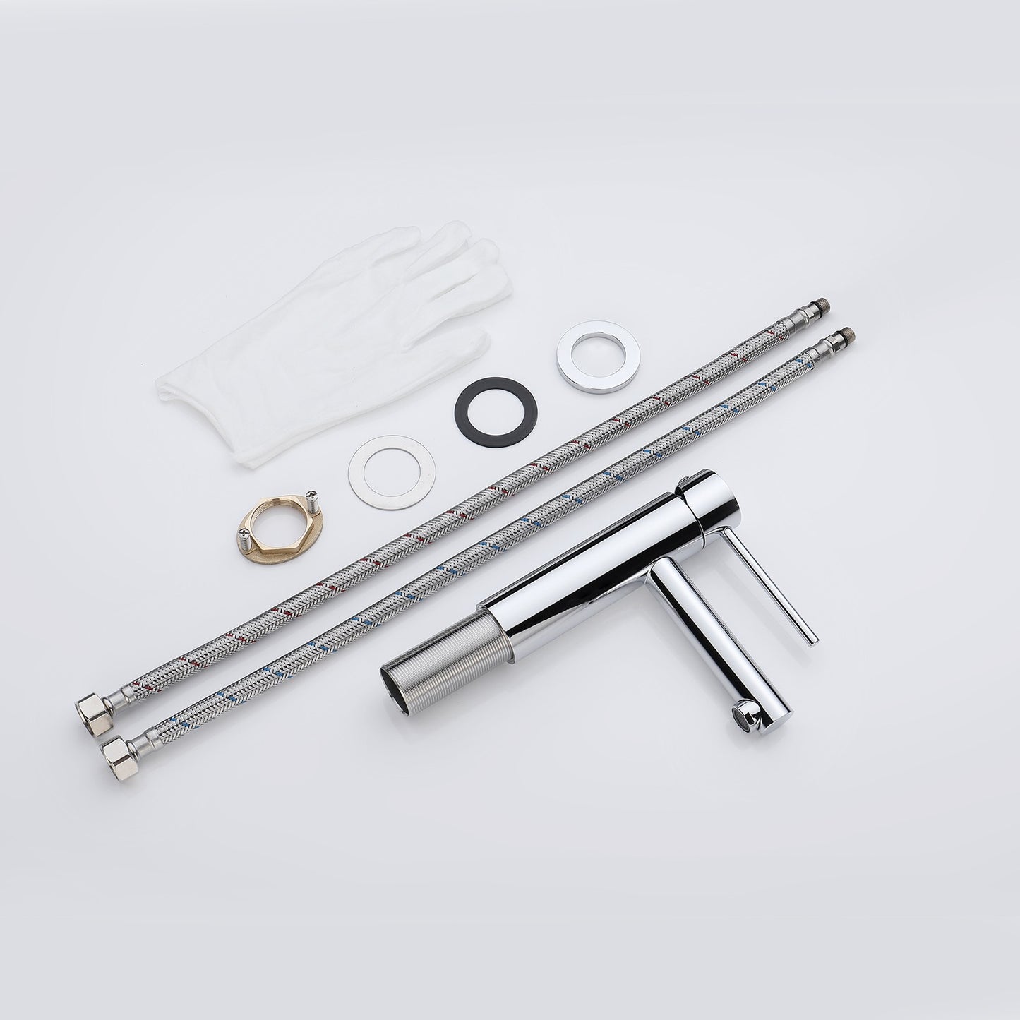 Decaura small Bathroom Basin Mixer Tap Chrome Stainless Steel Lead Free