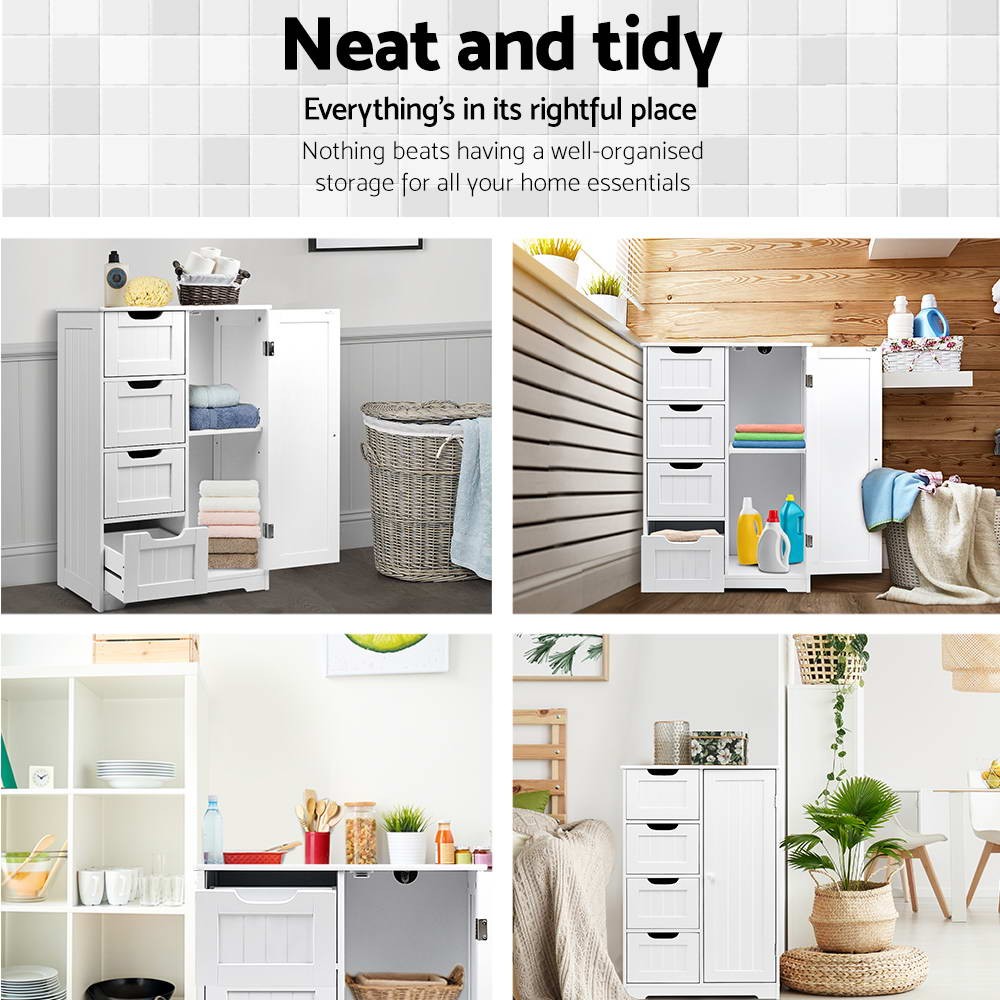 Artiss Bathroom Storage Cabinet Chest of Drawers Laundry Toilet Cupboard Kitchen