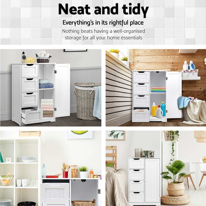 Artiss Bathroom Storage Cabinet Chest of Drawers Laundry Toilet Cupboard Kitchen