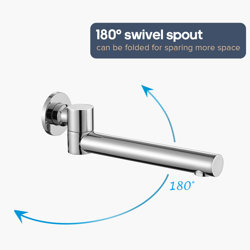 Decaura 180° swivel bath spout water spouts wall tapware mixer taps bathroom