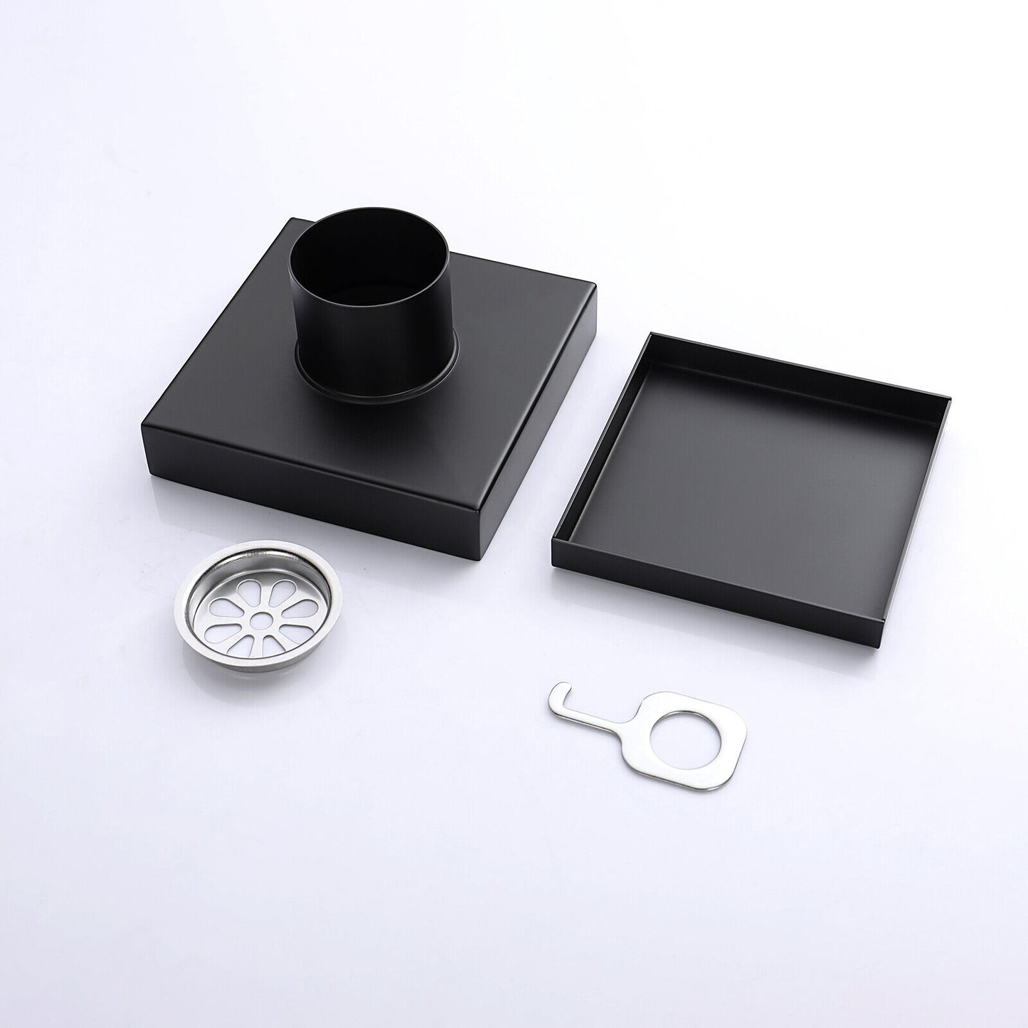 Decaura Tile Insert Shower Drain Grate Floor Waste Black 304 Stainless Steel