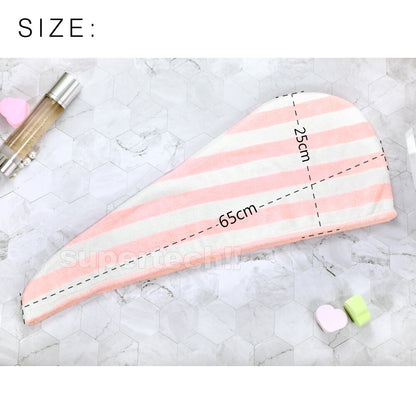 Fast Dry Microfibre Hair Towel Drying Turban Bath Head Wrap Hat Spa Cap AU