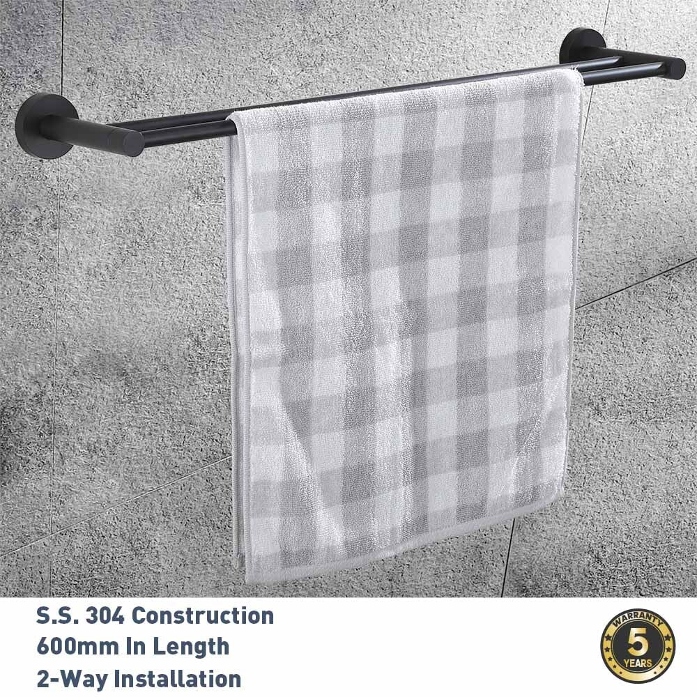 Decaura towel rail racks toilet roll holder robe hooks bathroom Accessories set