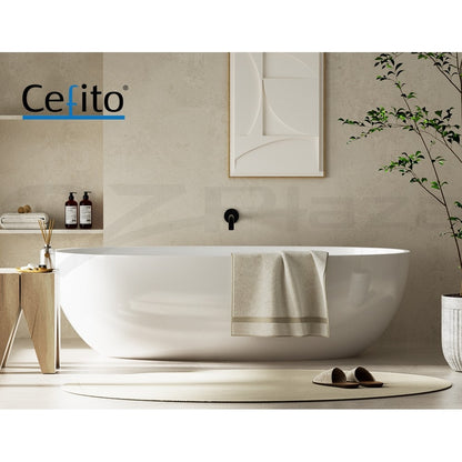 Cefito Bathroom Spout Tap Water Outlet Bathtub Wall Mounted Black