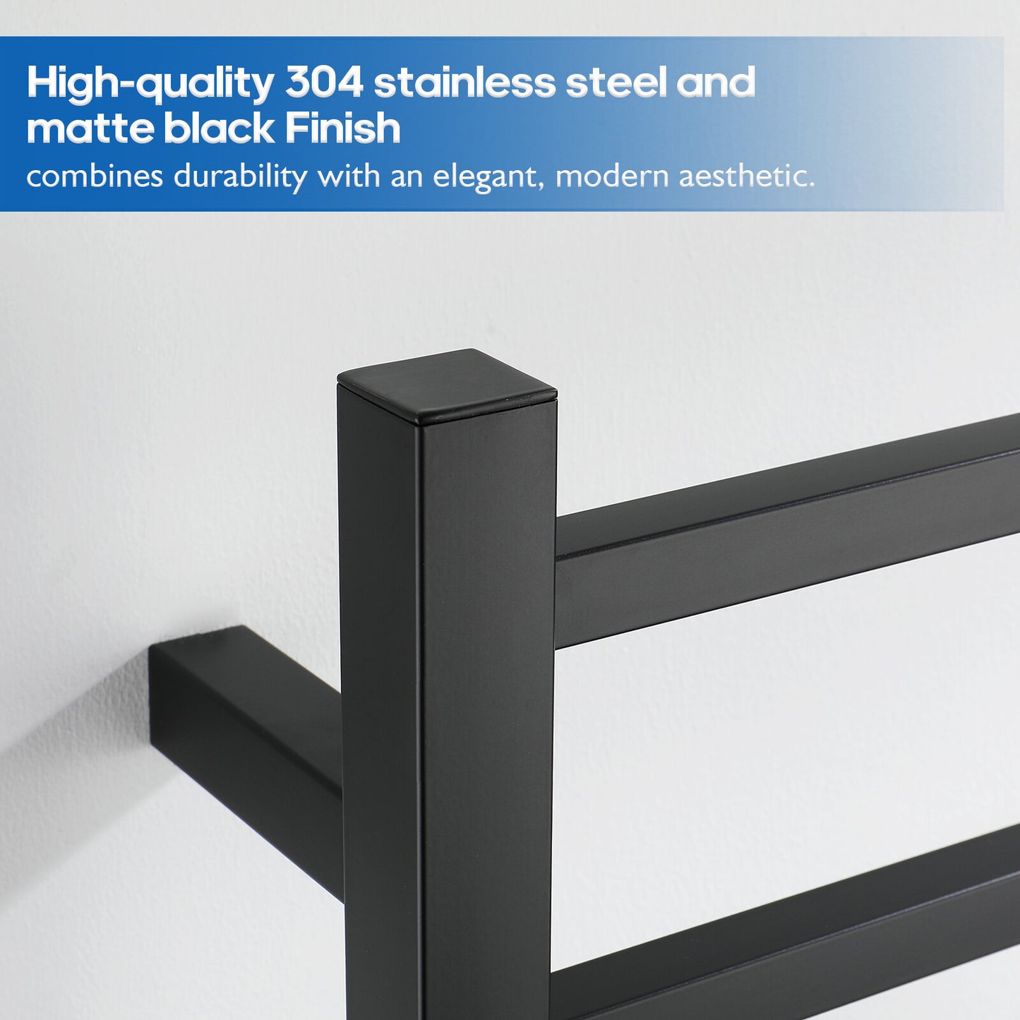 Decaura Wall Mounted Heated Towel Rail 7 Bars 304 Stainless Steel Round/Square
