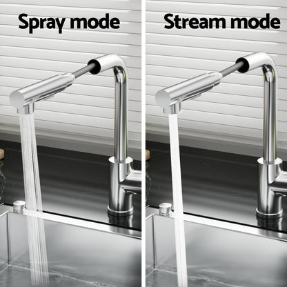 Cefito Kitchen Mixer Tap Pull Out Rectangle 2 Mode Sink Basin Faucet WELS Chrome