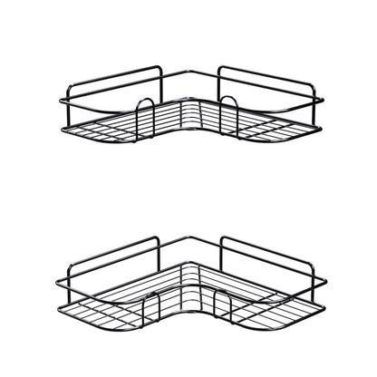 Cefito 2pcs Adhesive Storage Shelf Kitchen Organiser Corner Rack Bathroom Caddy