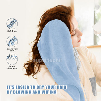 Quick Dry Hair Towel Drying Turban Bath Towel Head Wrap Fast Hat Spa Cap Soft AU