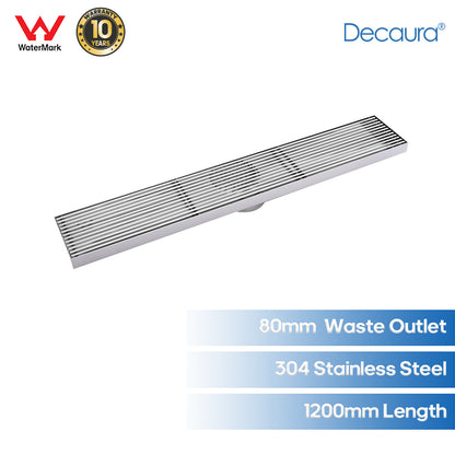 Decaura Shower Grate Drain Floor Waste Stainless Steel Tile Insert/Strip