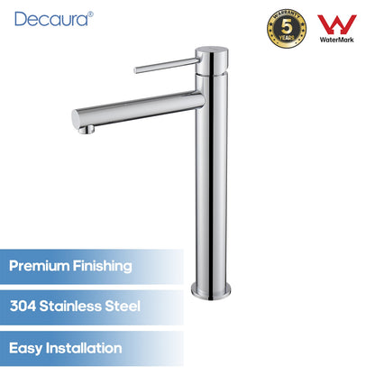 Decaura Bath Basin Mixer Tap Vanity Faucet Single Handle Tapware with Pop Waste