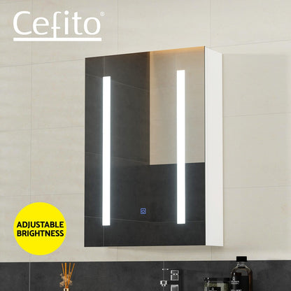 Bathroom Mirror Cabinet LED 500x720mm Medicine Wall Storage