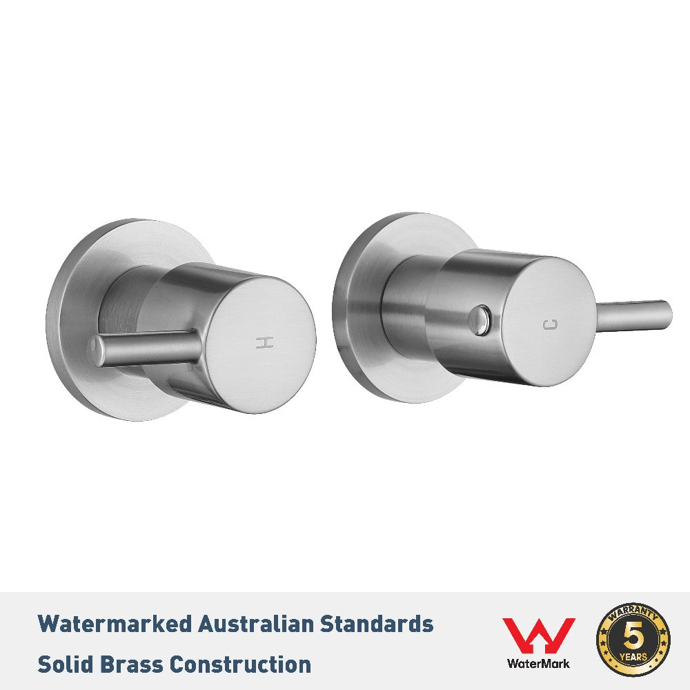 Decaura Shower Taps Brass Tapware Mixer Tap Brushed Gold/Black/Gunmetal/Nickel