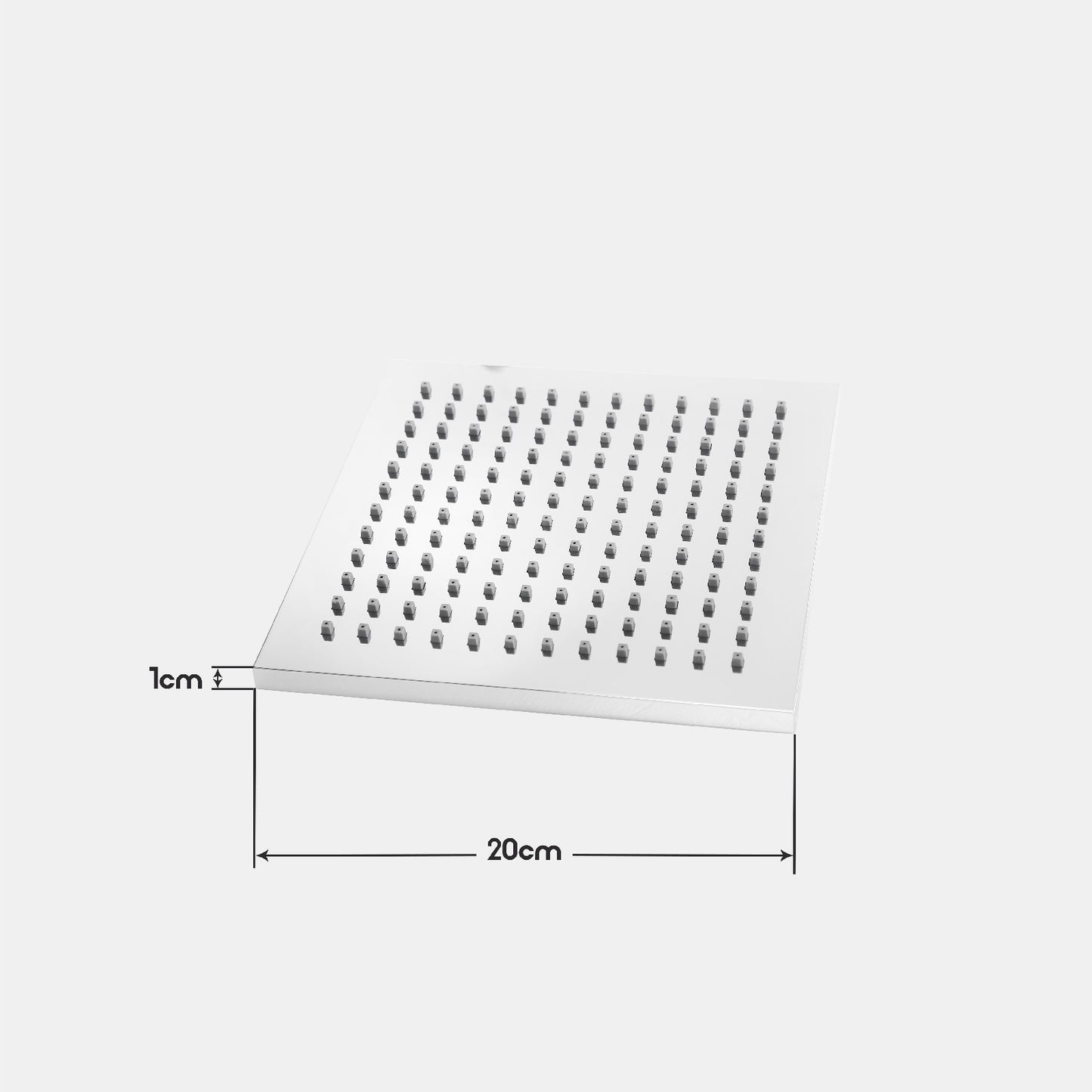 WELS 8" Rain Shower Head Square Chrome Overhead Rainfall Bathroom Adjustable