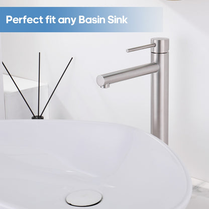 Decaura Bath Basin Mixer Tap Vanity Faucet Single Handle Tapware with Pop Waste