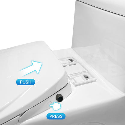 Simplus Non Electric Bidet Toilet Seat w Cover Bathroom Spray Water Wash