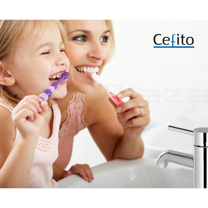 Cefito Basin Mixer Tap Bathroom Taps Laundry Faucet Sink Swivel Silver
