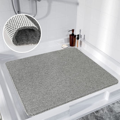 Loofah Bathroom Shower Mat Non Slip Anti Mould PVC Bath Mat Quick Drying 60cm