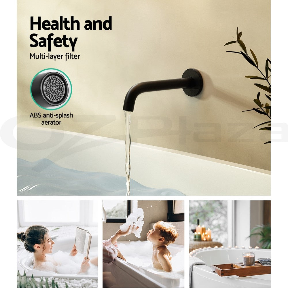 Cefito Bathroom Spout Tap Water Outlet Bathtub Wall Mounted Black