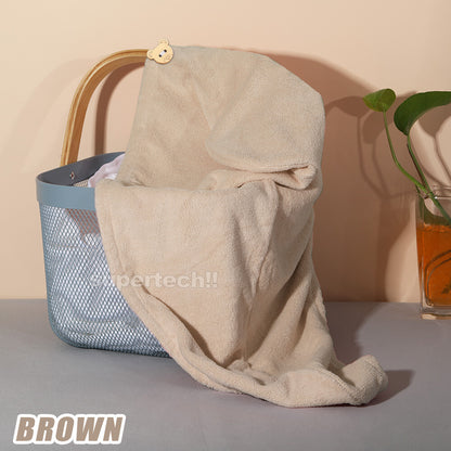 Quick Dry Hair Towel Drying Turban Bath Towel Head Wrap Fast Hat Spa Cap Soft AU