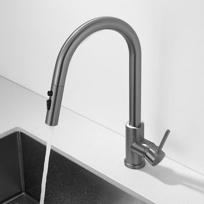 Decaura Kitchen Mixer Tap Pull Out Brushed Gunmetal Stainless Steel Spray Head