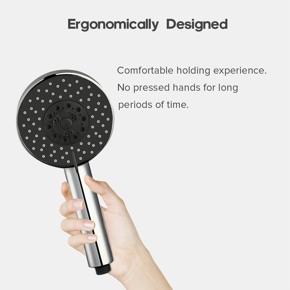Decaura Round/Square Hand Held Shower Head 3/4/5-Mode Spray with Shower Hose