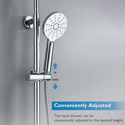 Decaura 8" 9" 10" Rain Shower Head Set Separate Water Inlet Wall Mixer Taps