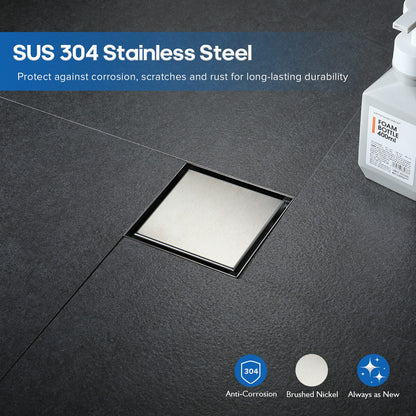 Decaura Tile Insert Floor Waste Drain Grate 80mm Outlet Bathroom Stainless Steel