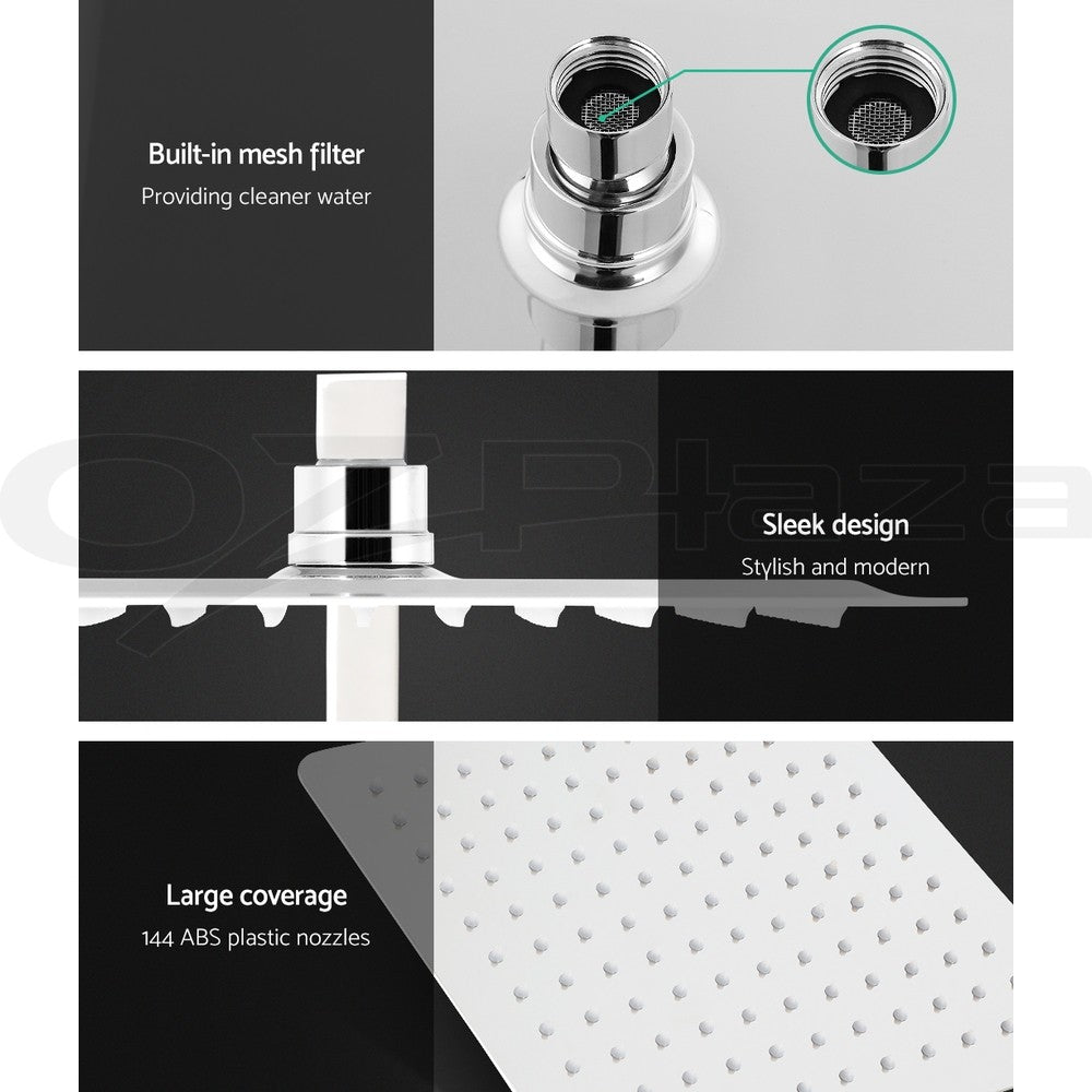 Cefito 10'' Rain Cefito Shower Head Taps Square Handheld High Pressure Wall