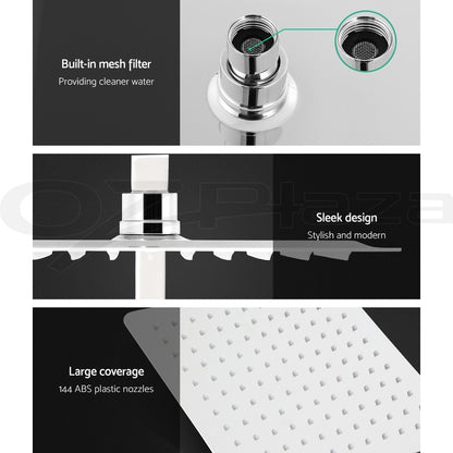 Cefito 10'' Rain Cefito Shower Head Taps Square Handheld High Pressure Wall