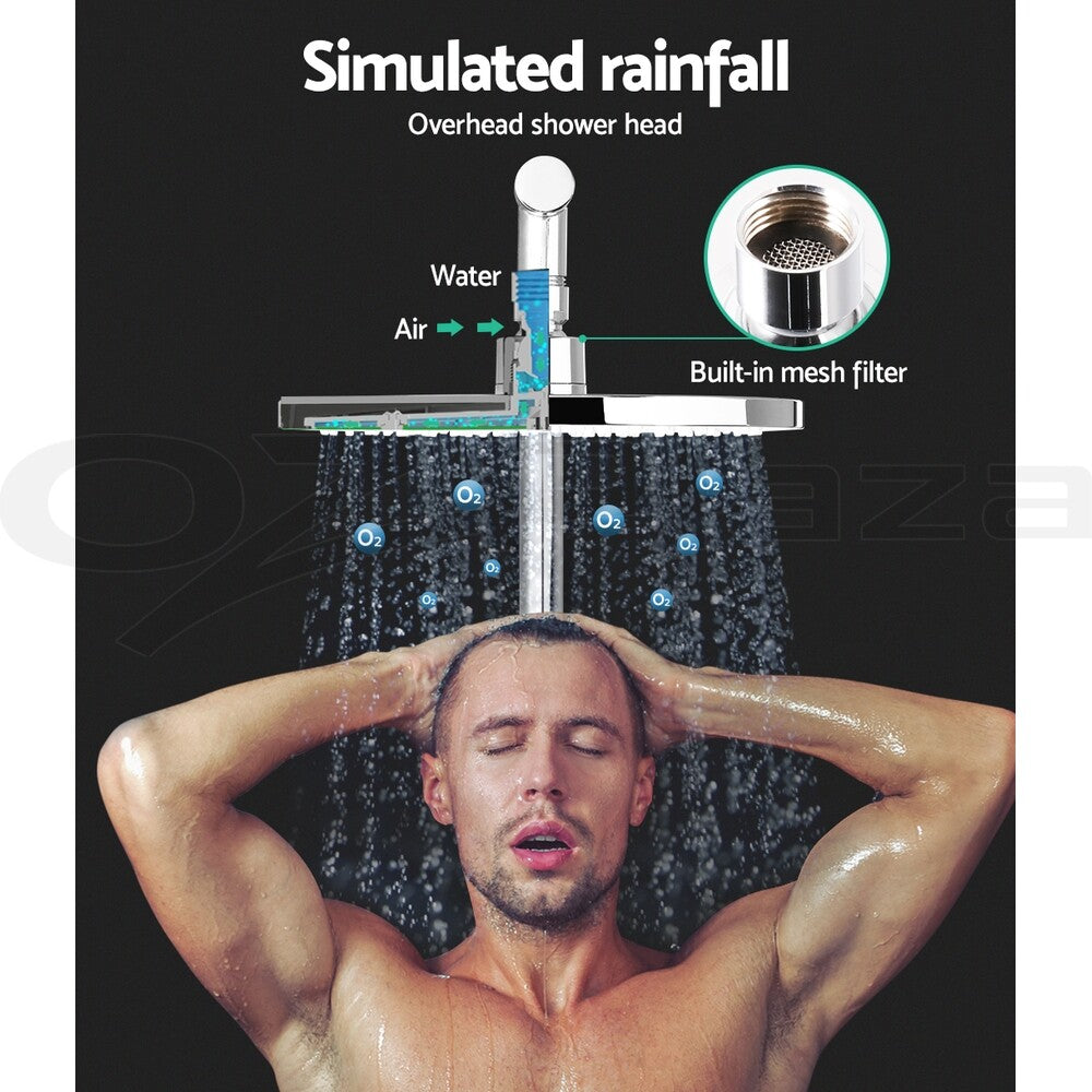 Cefito 9'' Rain Shower Head Taps Round Handheld High Pressure Wall Chrome