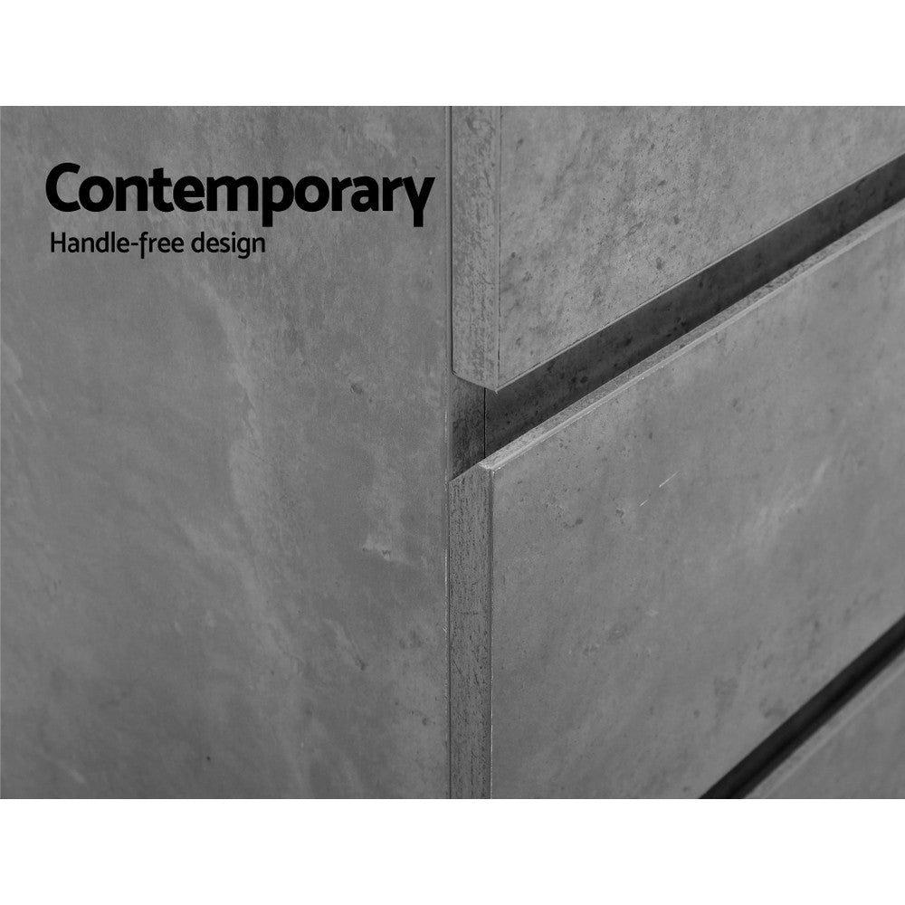 Cefito Vanity Unit 915mm Basin Bathroom Cabinet Storage Wall Hung Sink Grey