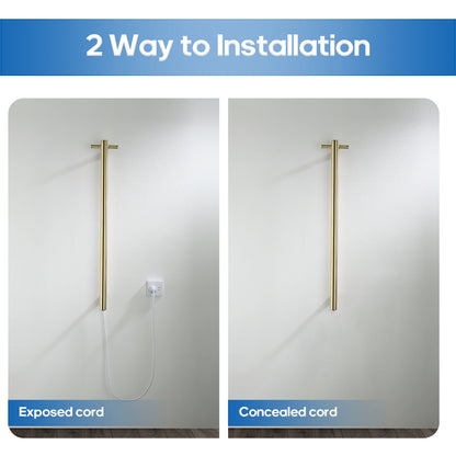Decaura Heated Towel Rail Rack 304 Stainless Steel Freestanding/Wall Mounted