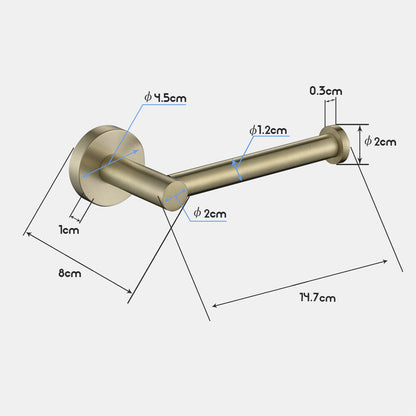 Towel Racks 600mm 750mm Toilet Roll Holder Robe Hook Chrome Black Brushed Gold