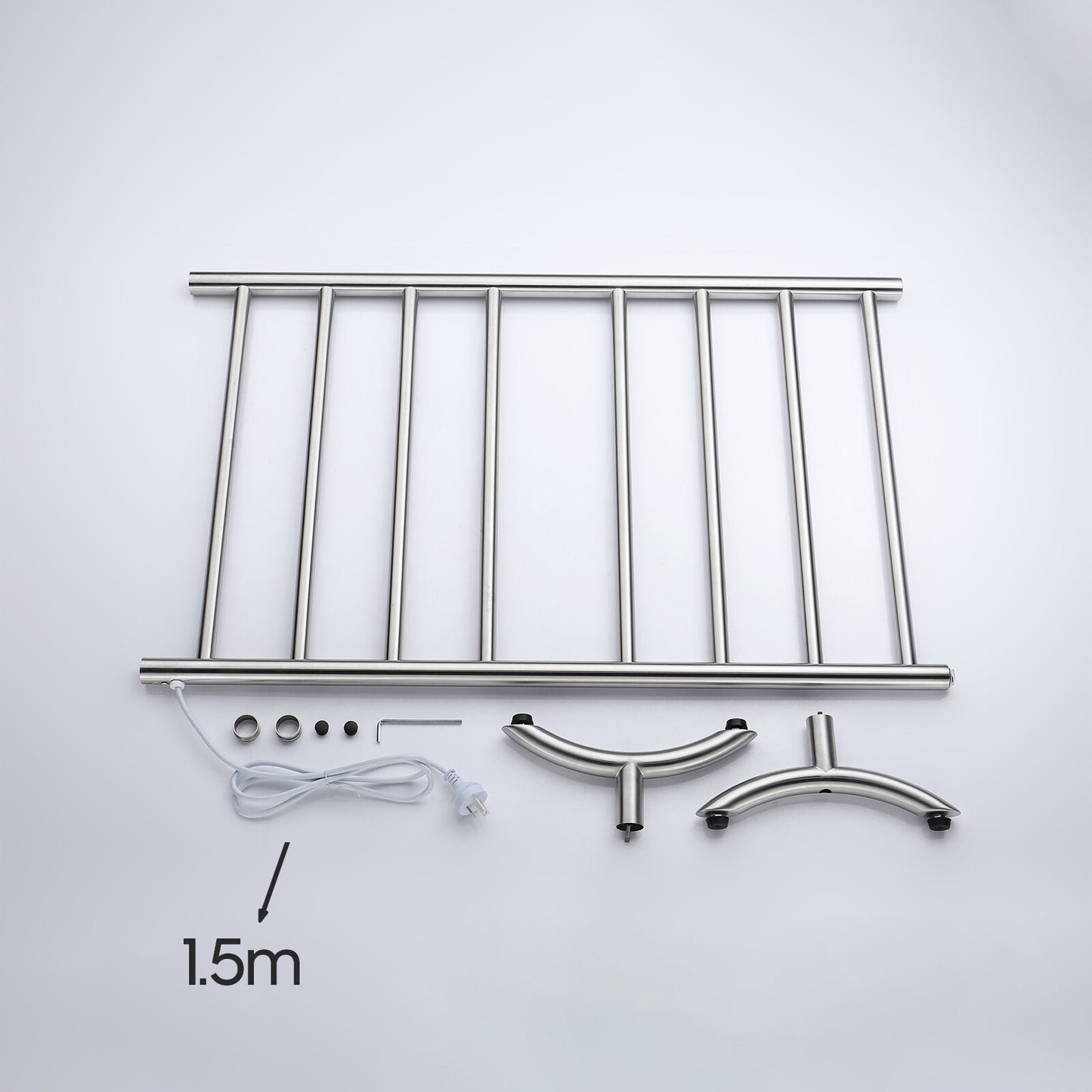 Decaura Heated Towel Rail Rack 304 Stainless Steel Freestanding/Wall Mounted
