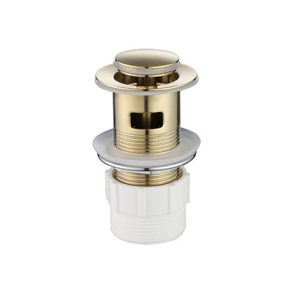Decaura Basin Mixer Tap Bathroom and Pop Up Waste with Overflow Brushed Gold