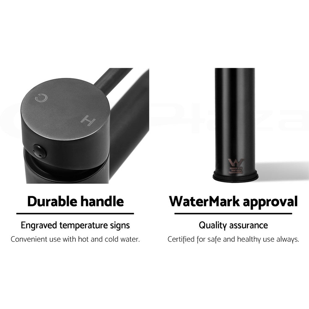 Cefito Bathroom Taps Basin Mixer Tap Laundry Faucet Sink Swivel Black