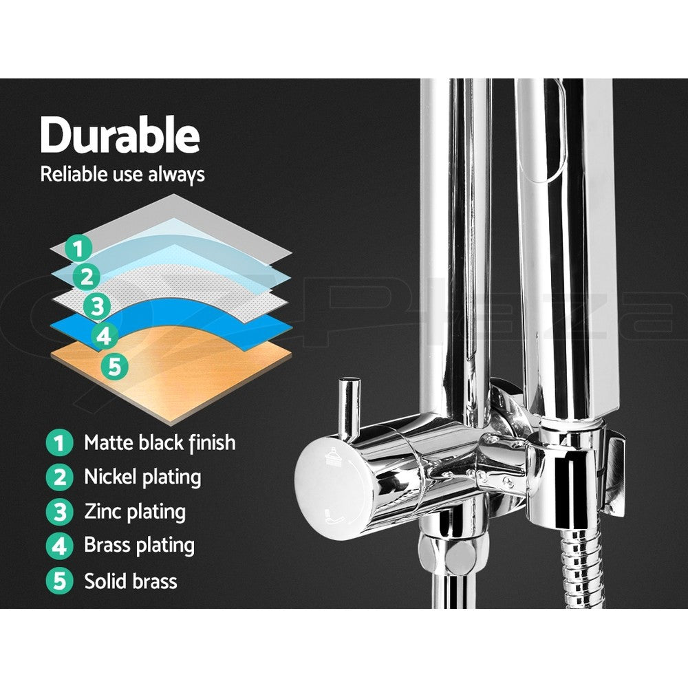 Cefito 9'' Rain Shower Head Set Round Handheld High Pressure Wall Chrome