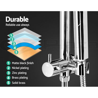 Cefito 9'' Rain Shower Head Set Round Handheld High Pressure Wall Chrome