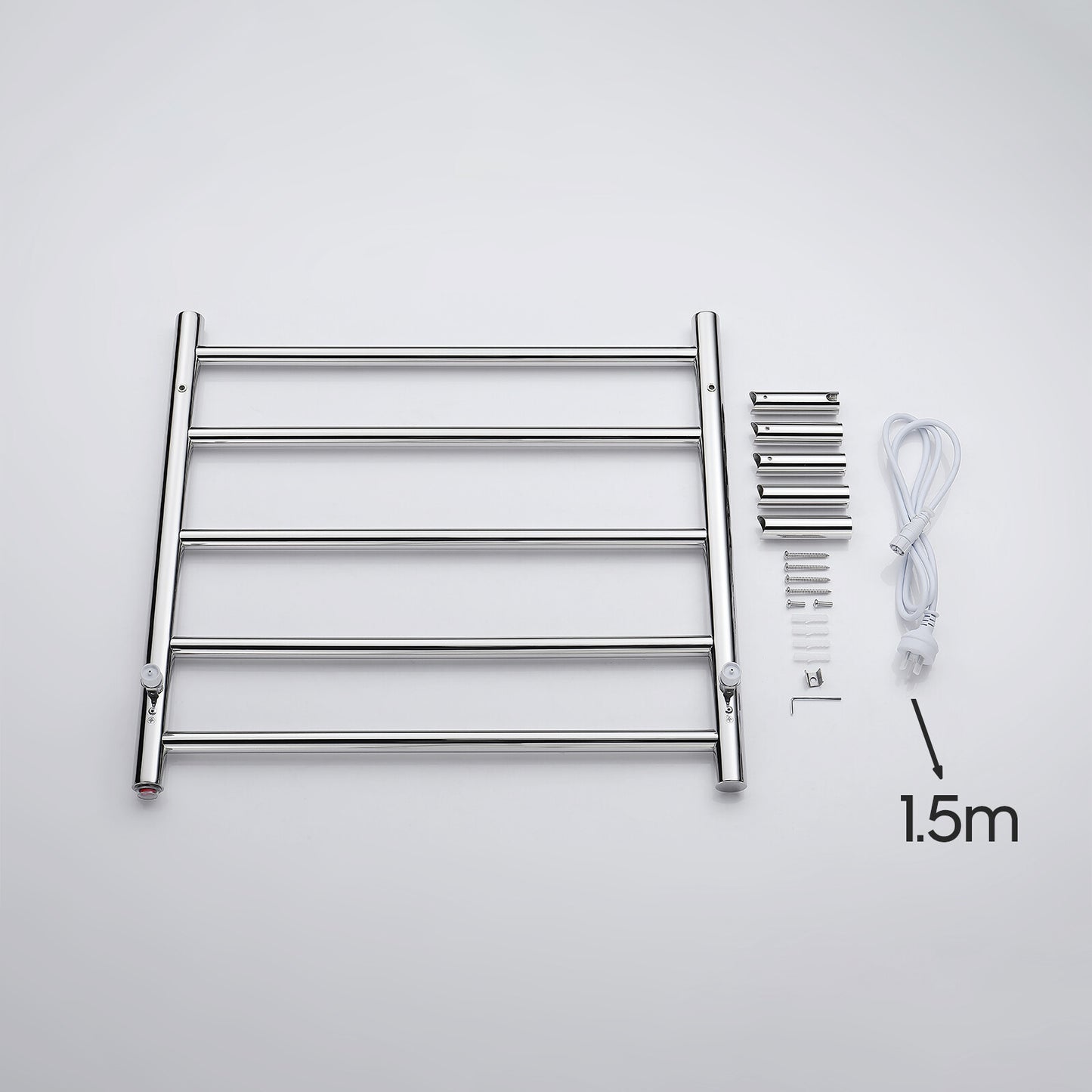 Decaura Heated Towel Rail Rack 304 Stainless Steel Freestanding/Wall Mounted