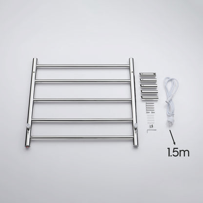 Decaura Heated Towel Rail Rack 304 Stainless Steel Freestanding/Wall Mounted