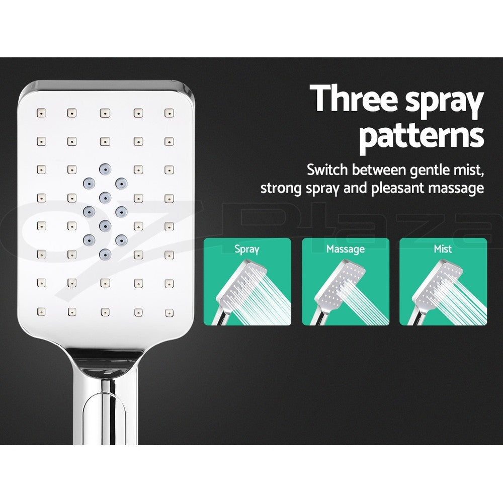 Cefito 8'' Rain Shower Head Set Square Handheld High Pressure Wall Chrome
