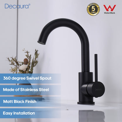Decaura Bathroom Basin Vanity Mixer Tap Brushed Nickel/Chrome/Black/Brushed Gold
