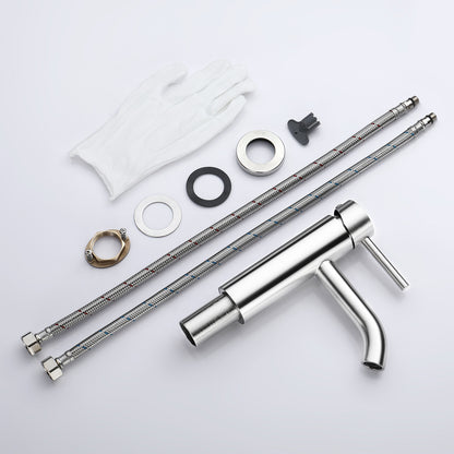 Decaura Brass Bathroom Basin Vanity Mixer Tap Faucet Chrome Gooseneck Spout