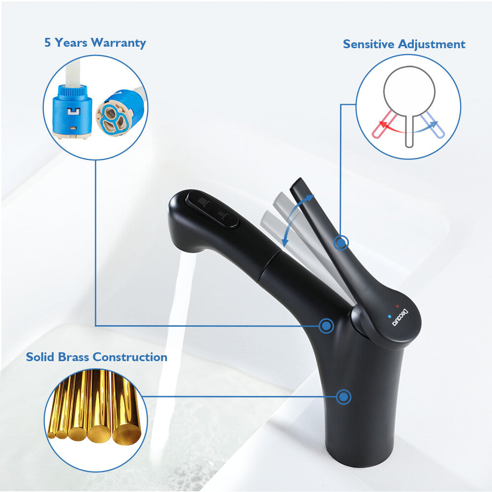 Decaura Bath Basin Mixer Tap Vanity Faucet Single Handle Tapware with Pop Waste