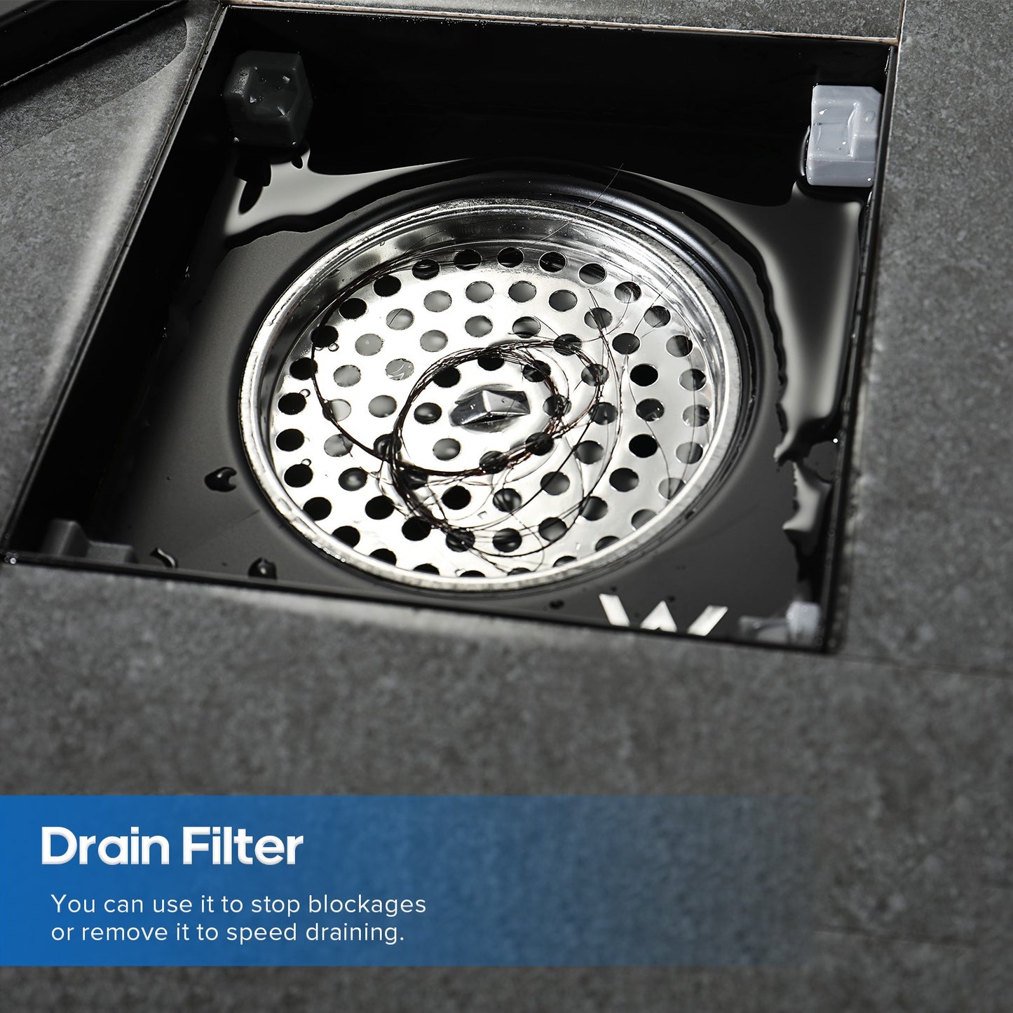 Decaura Shower Grate Drain Floor Waste Stainless Steel Tile Insert/Strip