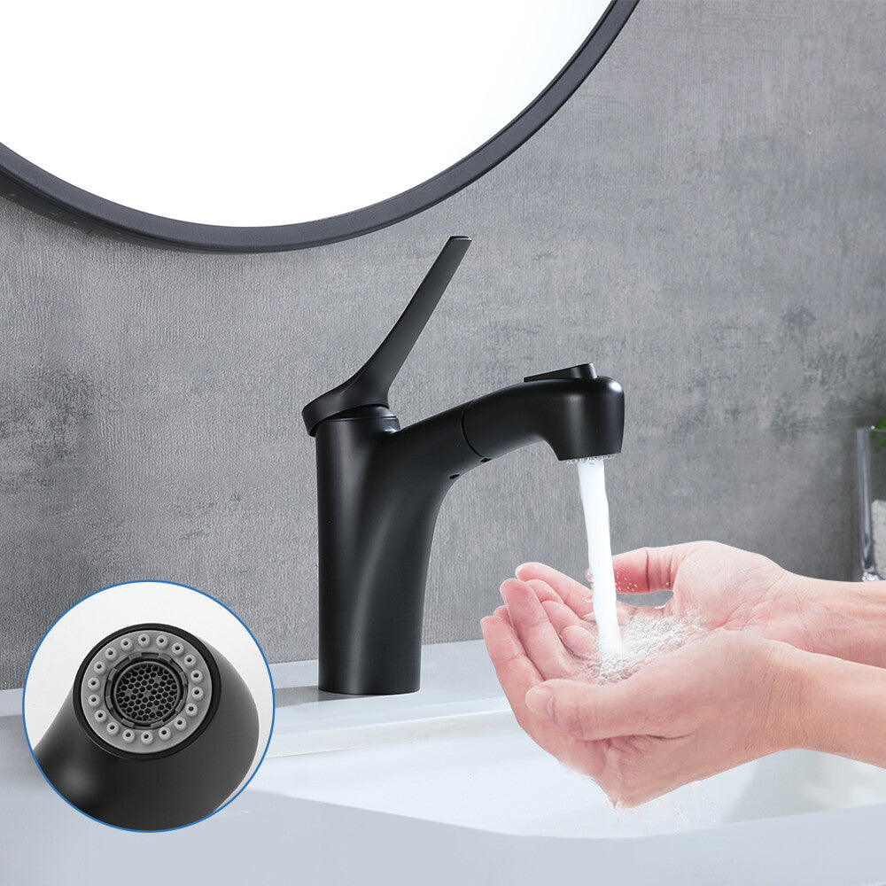 Decaura Bath Basin Mixer Tap Vanity Faucet Single Handle Tapware with Pop Waste